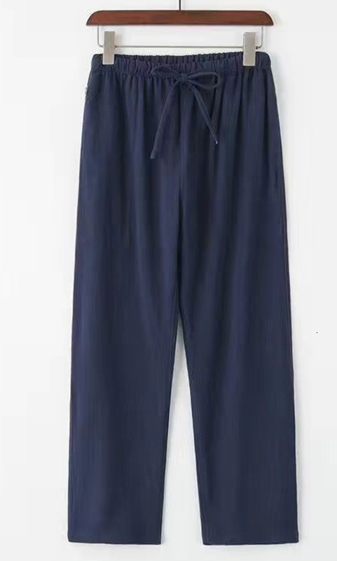 High end linen pants for men summer thin Chinese style cotton linen pants mens casual pants white loose straight leg pants 250507