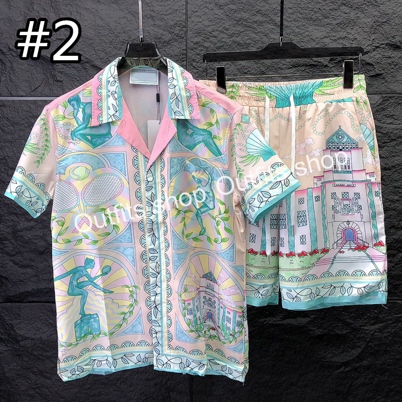 Summer Beach Couple Tees T shirt Printed Colorful Tshirts Women Short T-shirts Size M-3XL