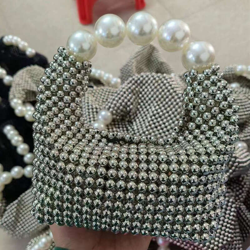Dinner Bag Handmade Woven Banquet Beaded Large Pearl Bag Internet Famous New Summer Handbag KQ