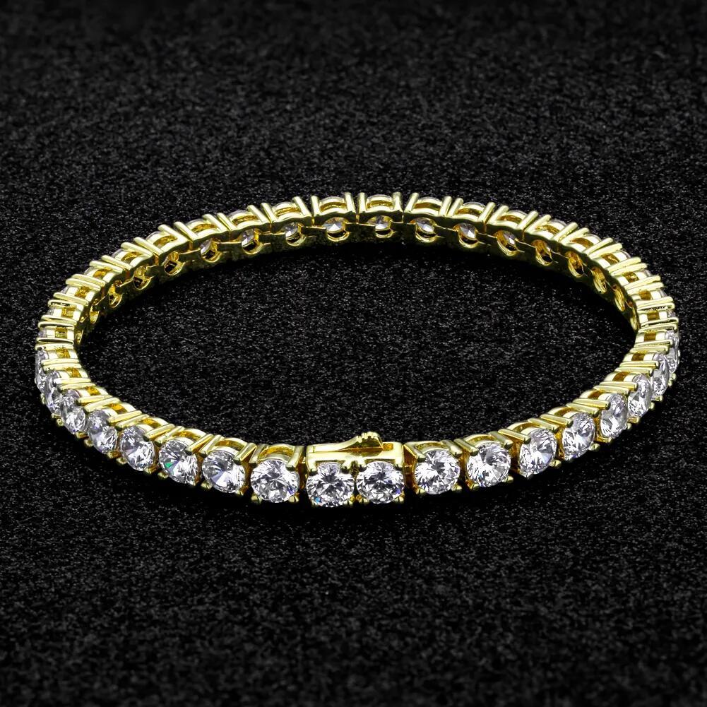 Good Quality and Price of Sterling Sier Gold Plated Moissanite Dia Cuban Chain Bracelets