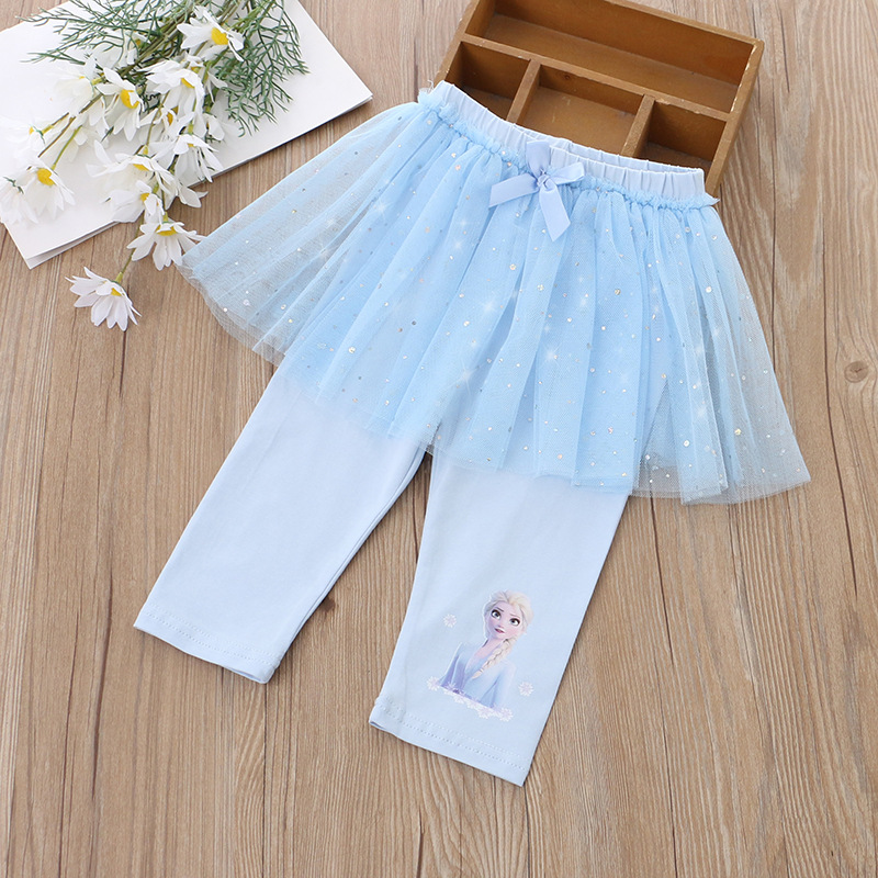 DISNEY Frozen Elsa princess girls designer baby girl designer clothes clothes Children summer wear girls' shorts skirt and pants.