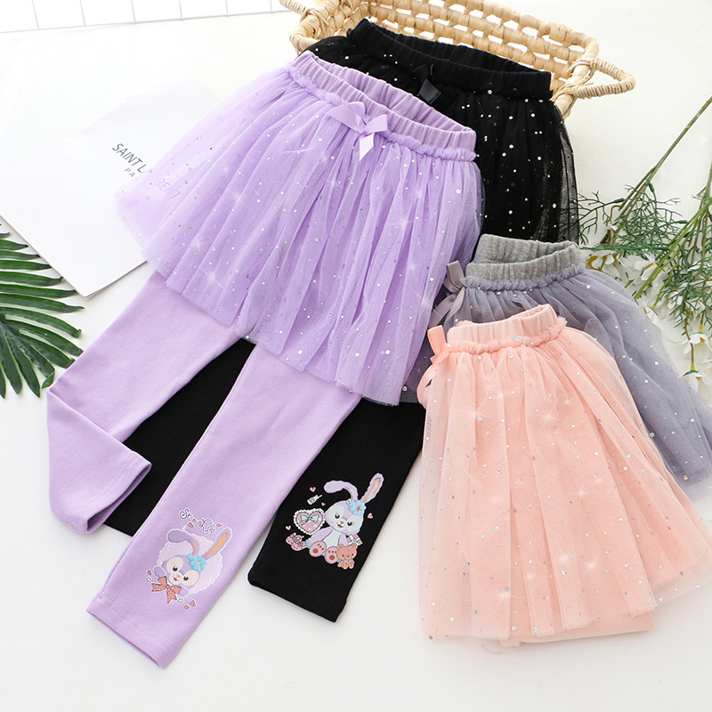 DISNEY Frozen Elsa princess kids designer clothes Children's clothes new spring and autumn girls skirt pants cartoon printing.