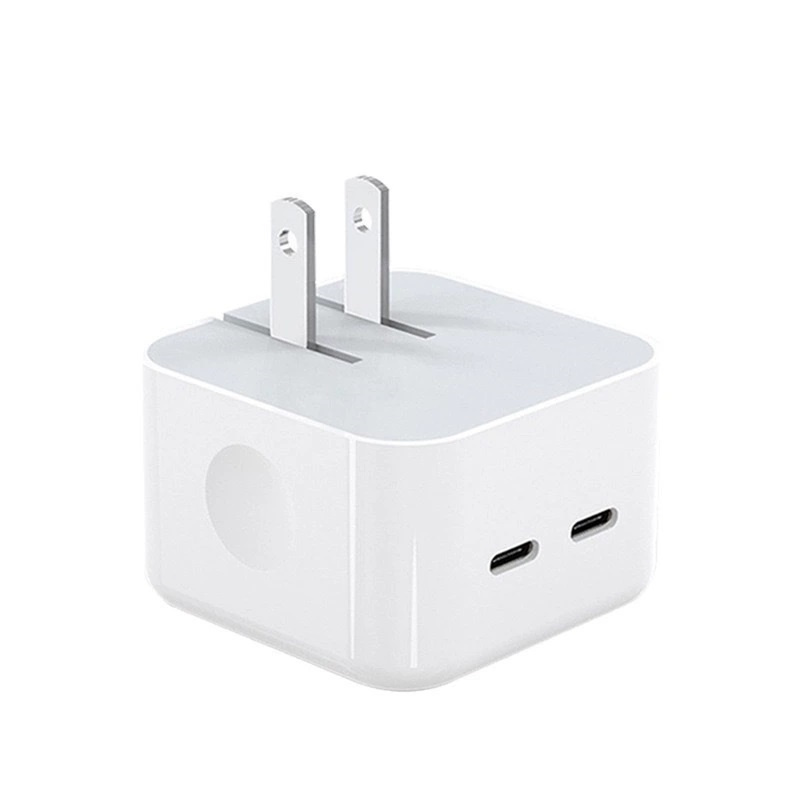 35W Dual USB C Port Fast Charger Foldable Type C UK US EU 20W Wall Plug Quick Charger For iPhone 16 15 14 Plus Pro Max iPad Samsung Power Adapter 1M 3