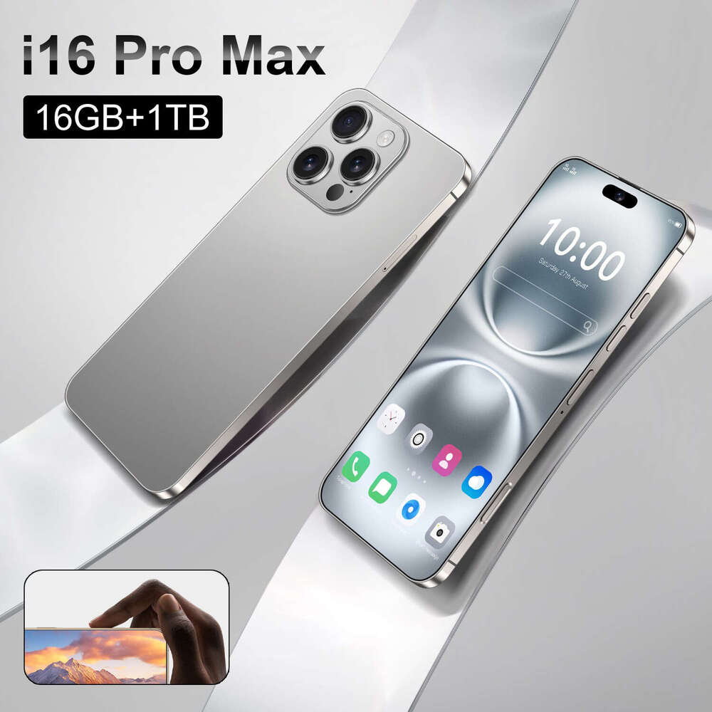 Celulares Alta Gama I16 Pro Max 16GB+1TB 7.3inch 72MP+108MP HD Camera Smartphone 5G Face recognition Unlock 8000mAh Battery Fast Charge Original Mobil