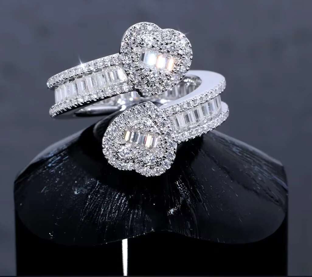 Customizable Classic Moissanite Silver Ring 925 Engagement Bridal Jewelry for Women Fine Jewelry