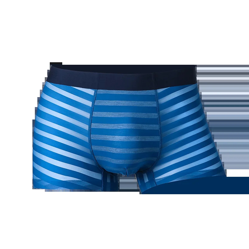 Mens Underwear Ice Silk Summer Thin Boxer No Trace Four Corner Breathable Antibacterial Short Head Trend 250430Z