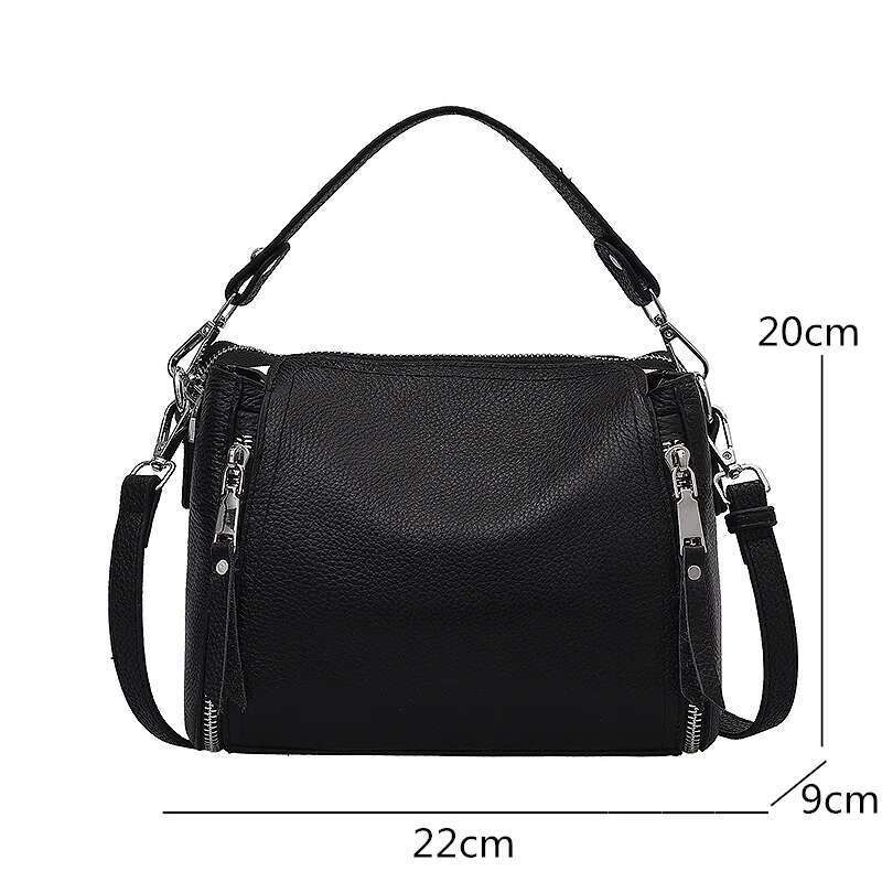 100% Genuine Leather Handbags Cowhide Women Shoulder Fashion Ladies Messenger Bags High Quality Female Tote Bag