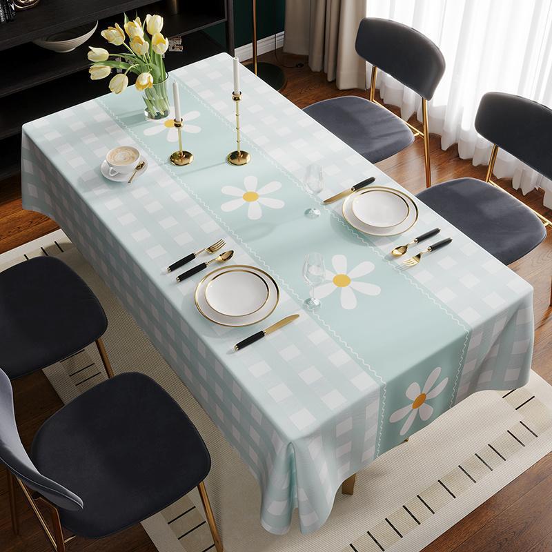 XX0363 new high-end light luxury tablecloth waterproof, oil-proof, scalding-proof and wash-free PVC simple tablecloth tablecloth coffee table cloth