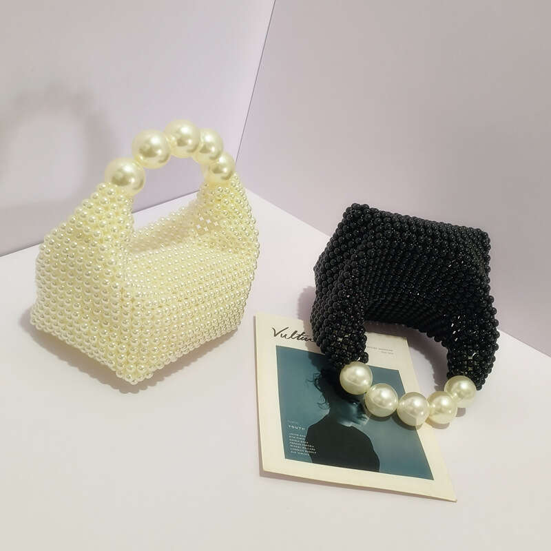 Dinner Bag Handmade Woven Banquet Beaded Large Pearl Bag Internet Famous New Summer Handbag KQ