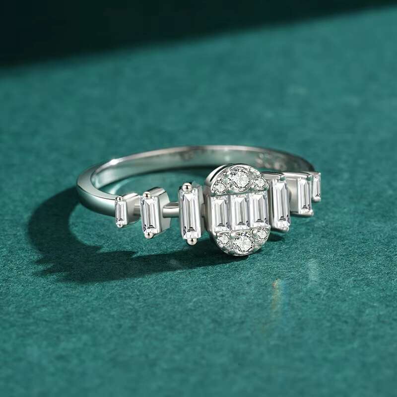 Wholesale Silver Wedding Ring Luxury Zircon Exquisite 925 Sterling Silver Casual Rings for Ladies