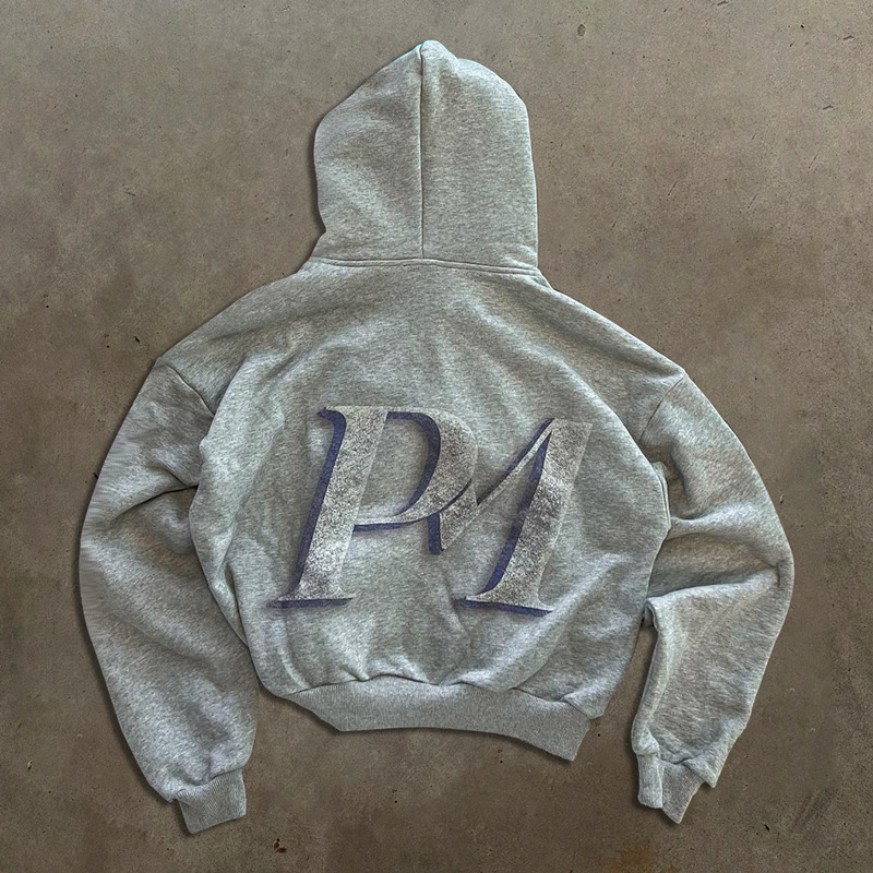 Men's Hoodies Zip Up Hoodie Men Women Harajuku Hip Hop Fashion Patch Embroidery Oversized Loose Casual Jacket Streetwear