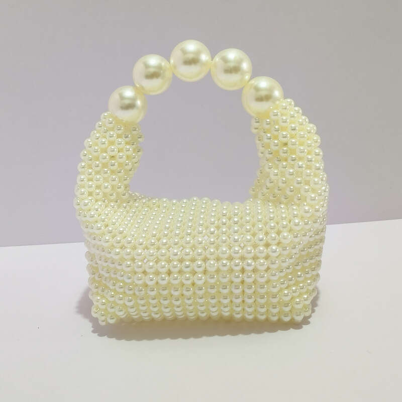 Dinner Bag Handmade Woven Banquet Beaded Large Pearl Bag Internet Famous New Summer Handbag KQ