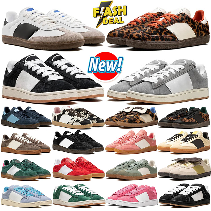 2025 leopard print sneakers sneakers luxury designer shoes Earth Strata Gum White Black pink German Cheetah Navy blue mens shoes sneakers womens mens trainers
