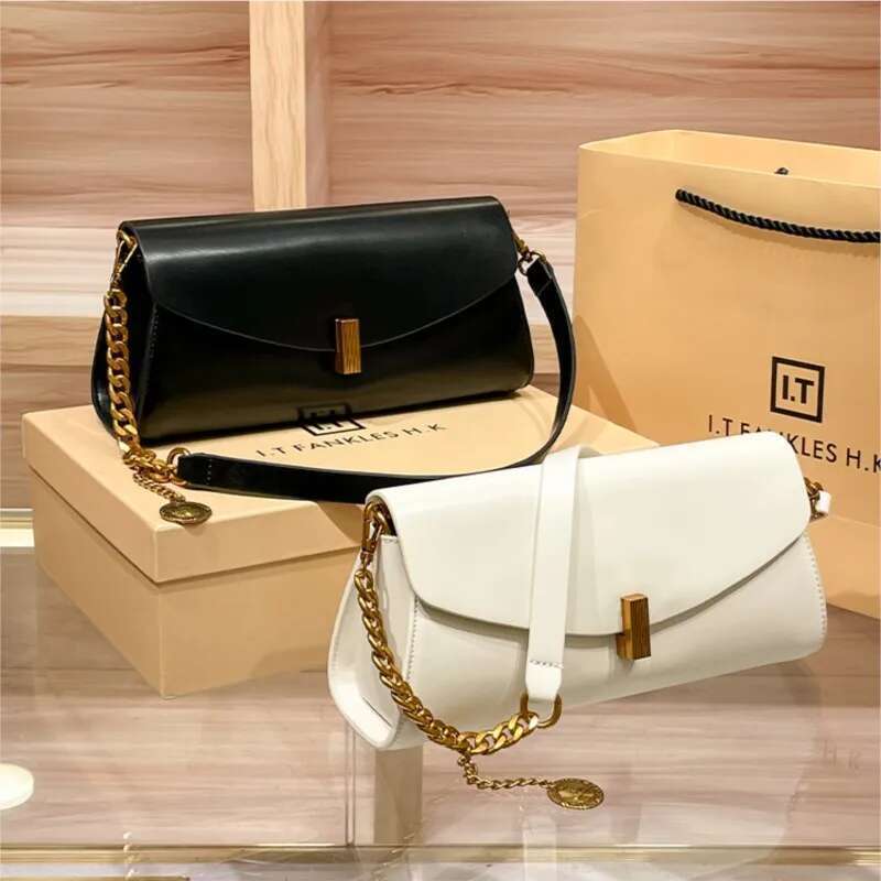 Light brand women's baguette armpit bag 2025 new design, high-end spring and summer single shoulder crossbody bag, chain