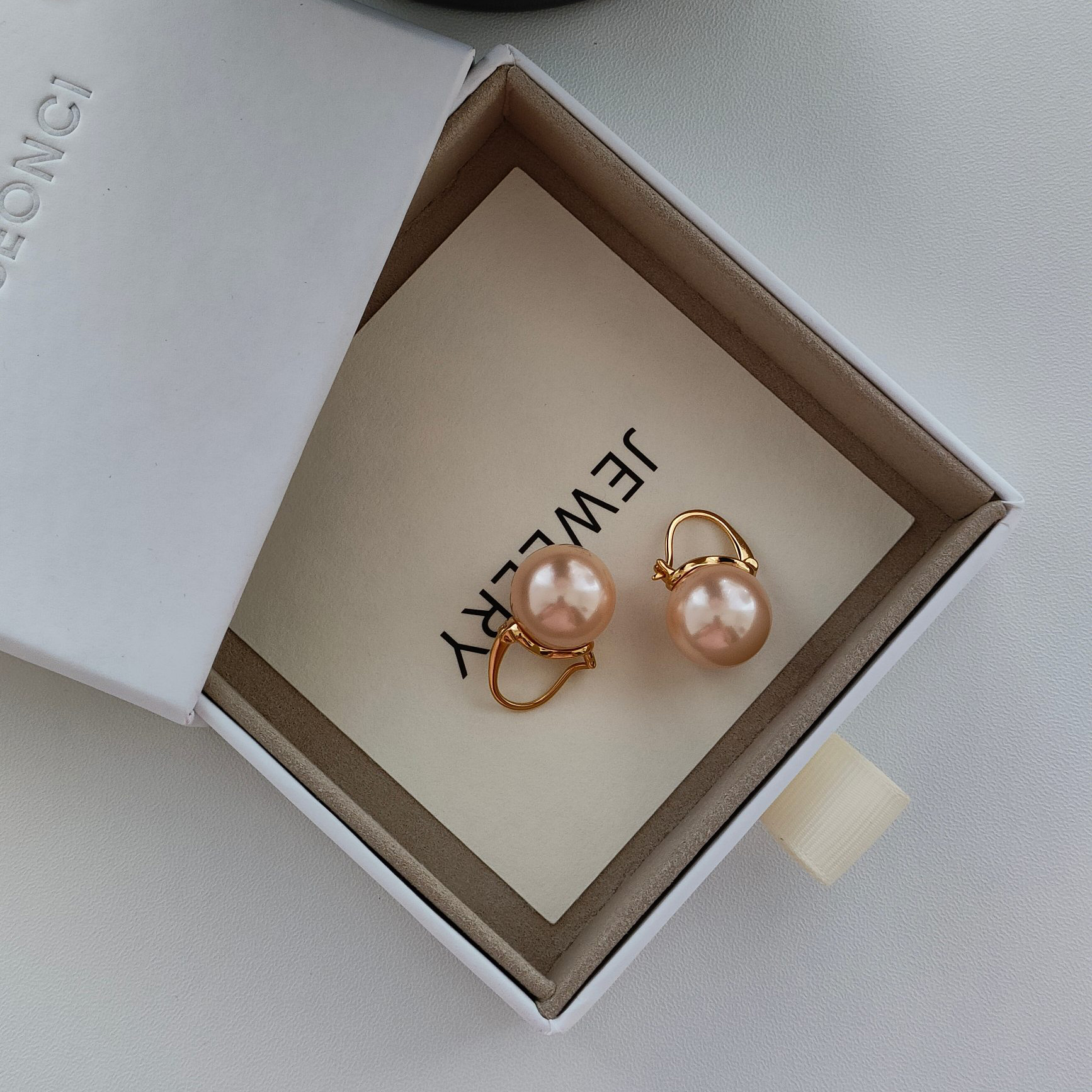 VOBIPY 925 Sterling Silver Earring Pink Color Pearl Earring For Women Wedding Party Gift Fashion Jewelry Earrings 12-14mm Shell Pearl