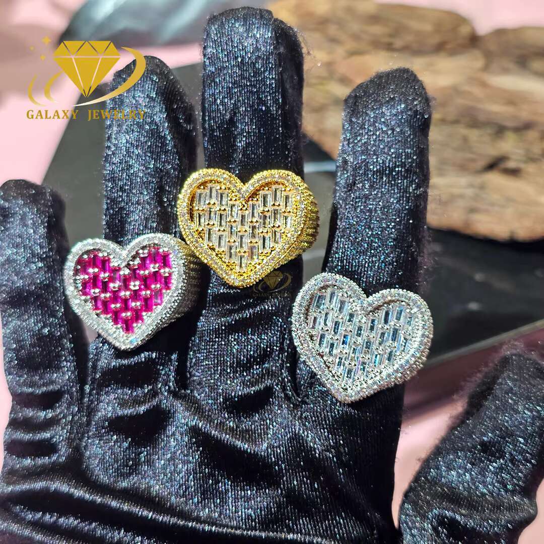Hip Hop Rings Men Set Iced Out Moissanite Vvs Diamonds Fine Jewelry Party Gold Plated 925 Sterling Silver Engagement Ring