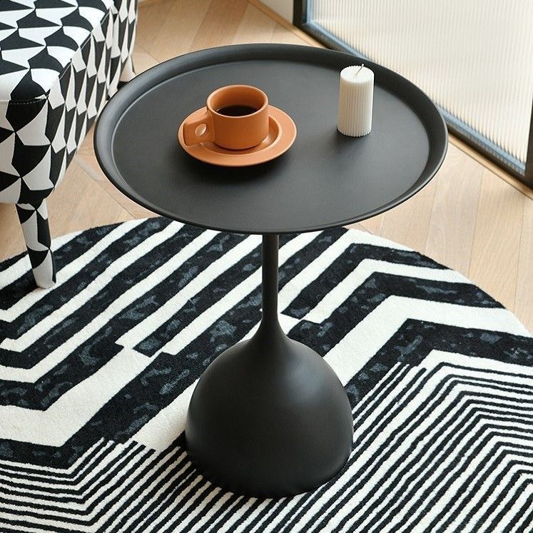 B571 Minimalist light luxury small coffee table black mini modern simple creative small size