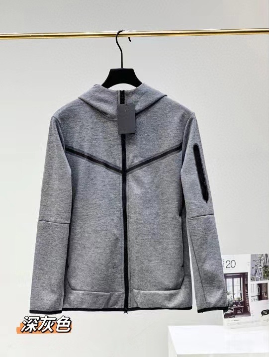 2024 Spring and Autumn Leisure Sports Cotton Air Layer Hooded Zipper Cardigan Men's Jacket 490 Coat