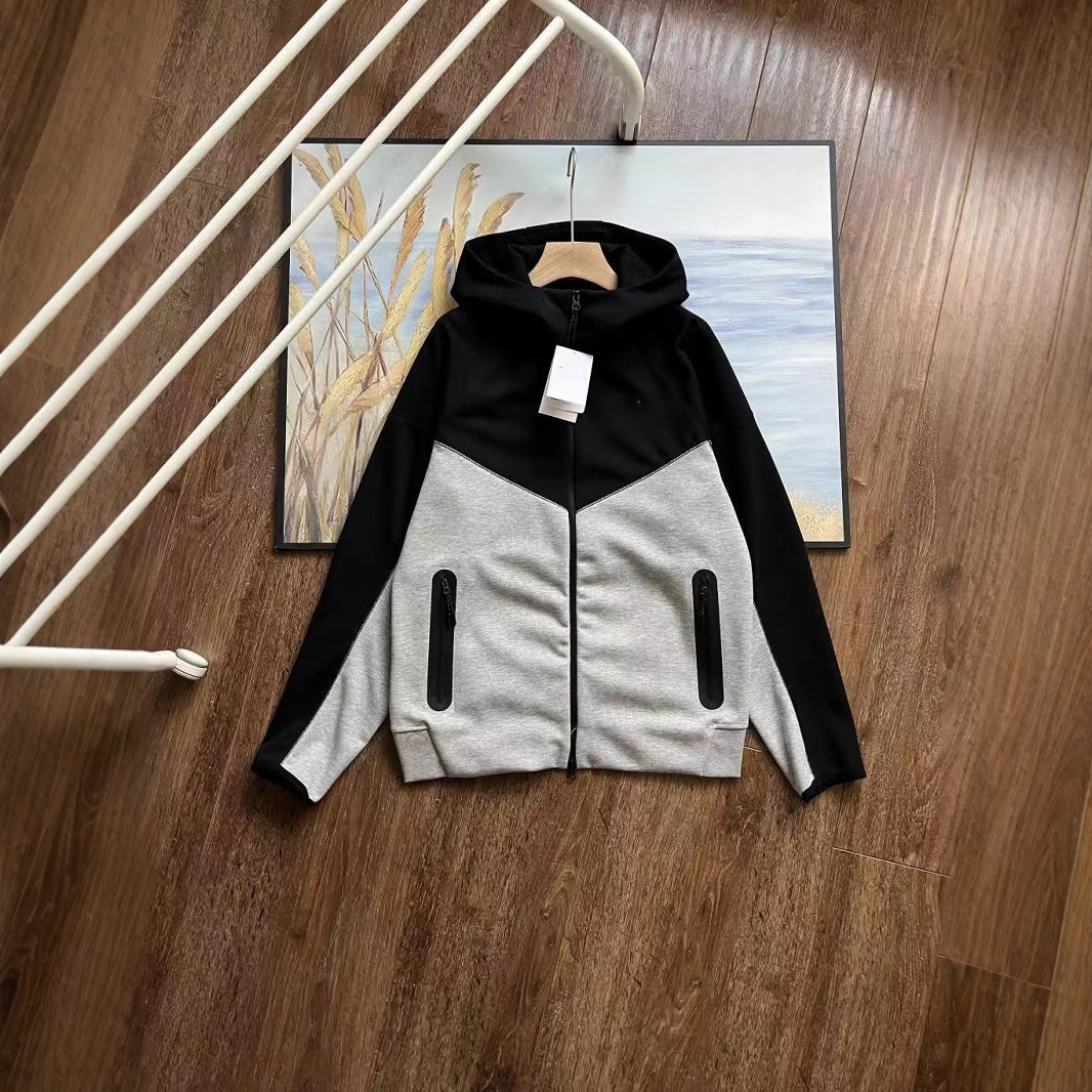 Sports Spring Autumn new hooded jacket, laminated pants, sports and leisure suit