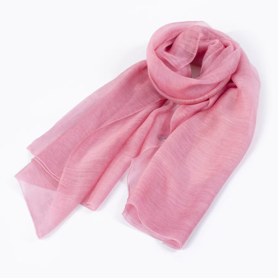 T651 pure color wool silk scarf spring and autumn thin scarf female literary style clothing matching shawl