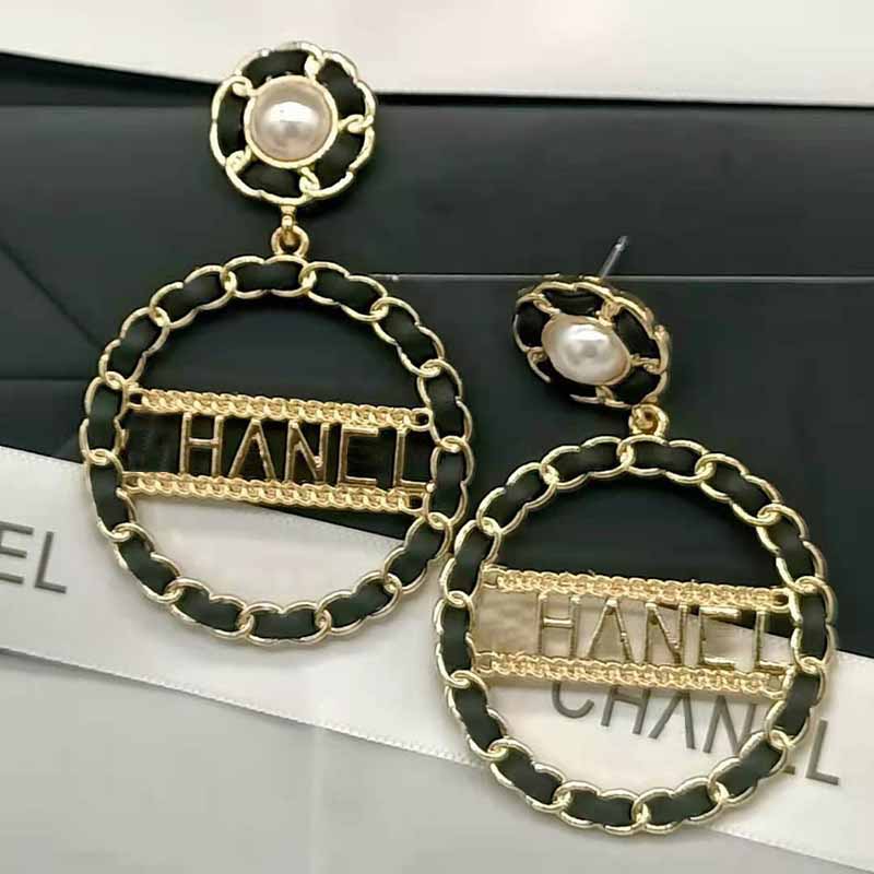 18K Gold Plated Luxury Jewelry Circle Earring Crystal Rhinestone Designer Woman Jewelry Earring Designer For Woman Party Gift
