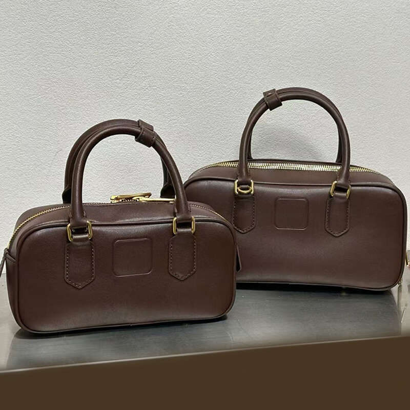 Womens Tote Bags Designer Handbags Brown Maillard Fashion Leather Suede Luxury Ladies Bowling Totes Crossbody Bag
