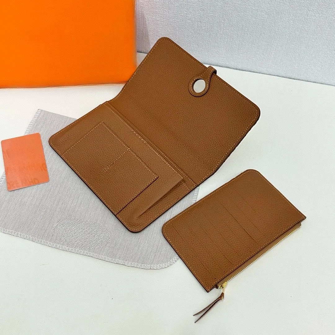 Genuine Leather Long Wallets Dogon Duo Cow Skin Fashion Clutch Designer Purses And Handbags Lady Passport Credit Card Holders Zipper Money Pockets Evening Bag 3179