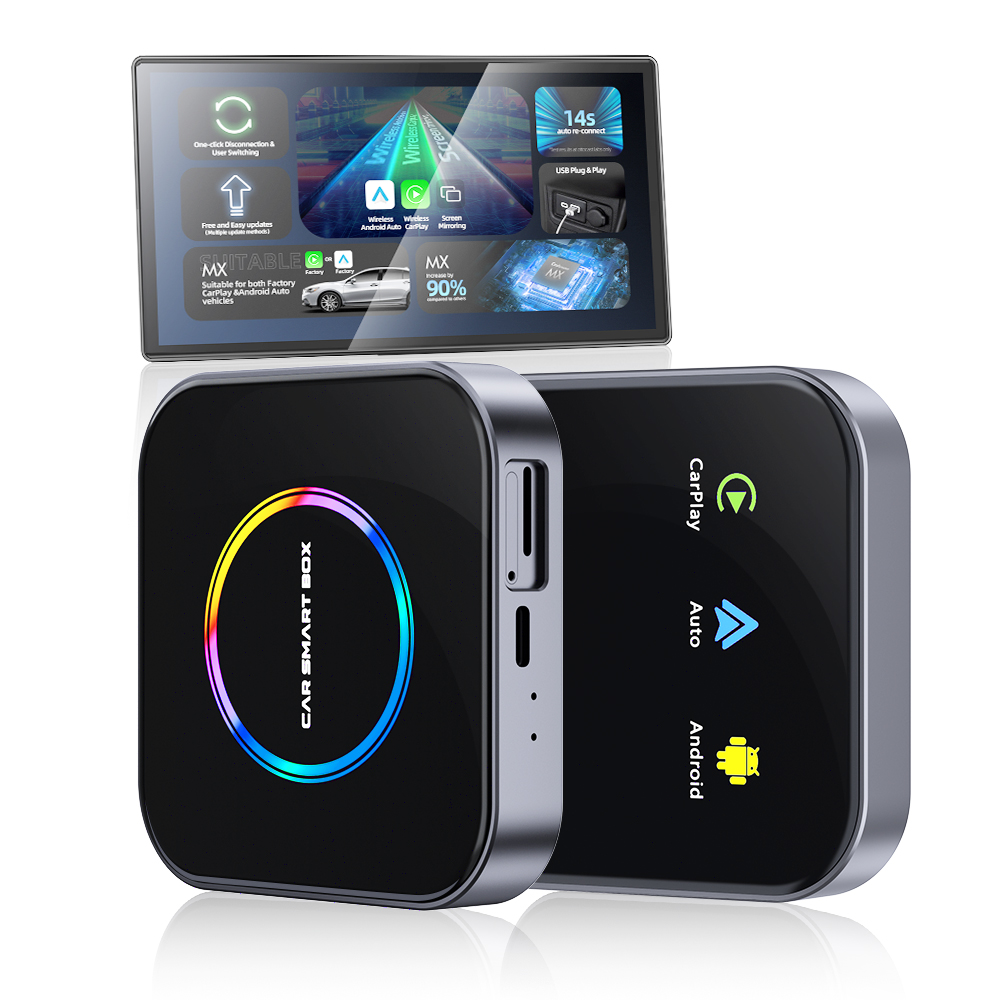 BY-961E Wireless CarPlay/Android Auto AI Box 4G LTE & Snapdragon 2290 Triple Satellite GPS Open Android 13 - Car AI box factory OEM