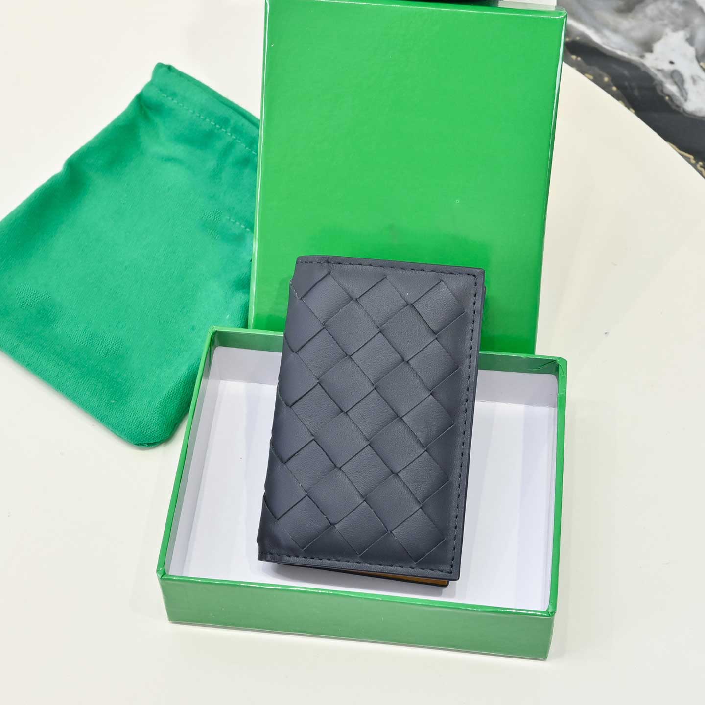 woven men wallet designer card holder women samll purse genuine leather cardholder top quality wallets 6 slots pocket organizer