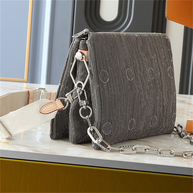 Designer Cross Body Bag Gray Denim Handbag Jeans Donna Coussin Bb Jeans Shoulder Bag Women Luxury Crossbody Bag Denim Handbags