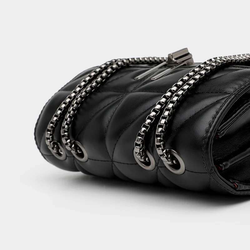 ddmy Leather Designer genuine Chain Women Handbags Shoulder Female bag New Casual Fashion Ladies Messenger Bags