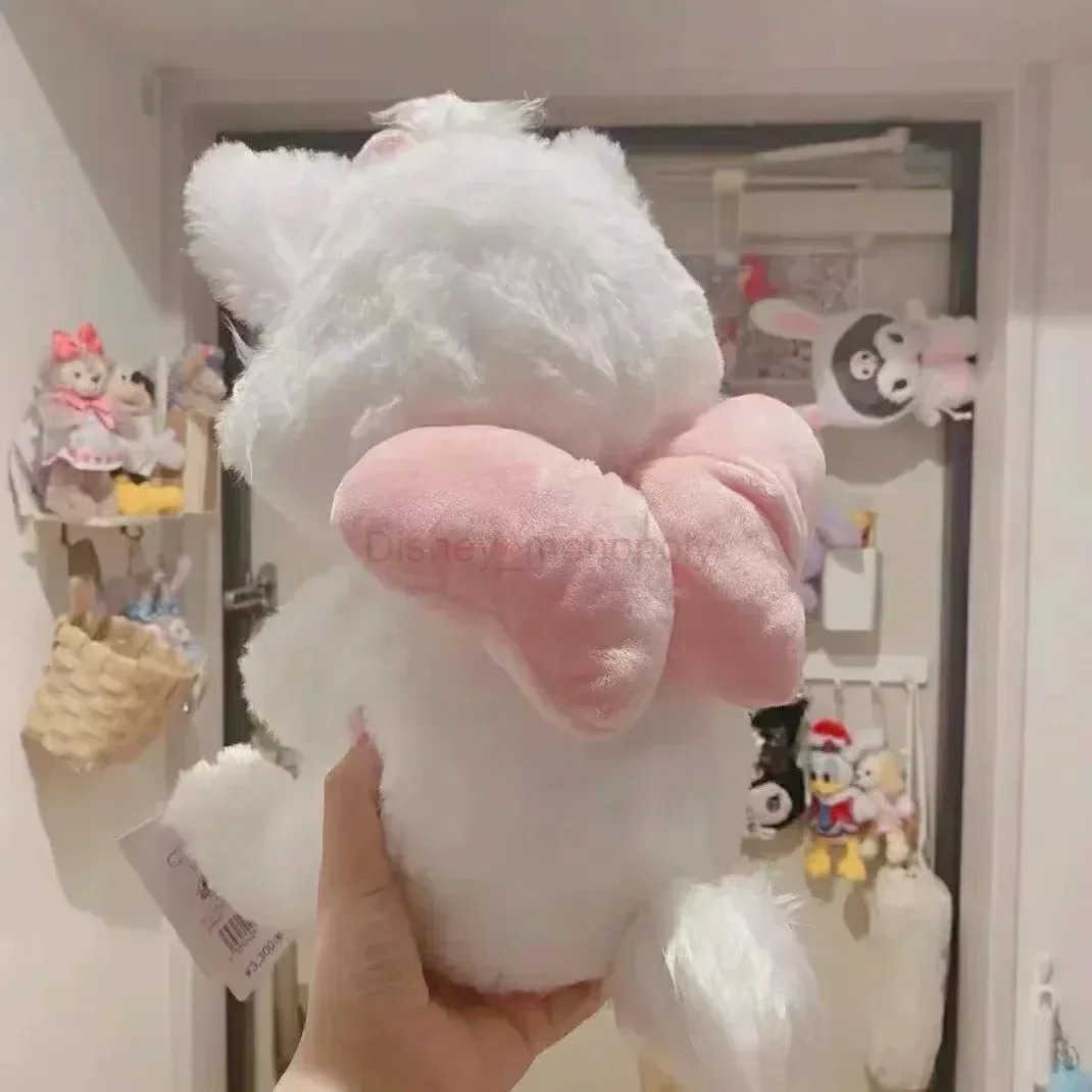 Disney Cute Marie Cat Plush Dolls The Aristocats Cartoon Sleepy Face Marie Bow Plushies Doll Soft Stuffed Animals Pet Toy Gifts Z250508