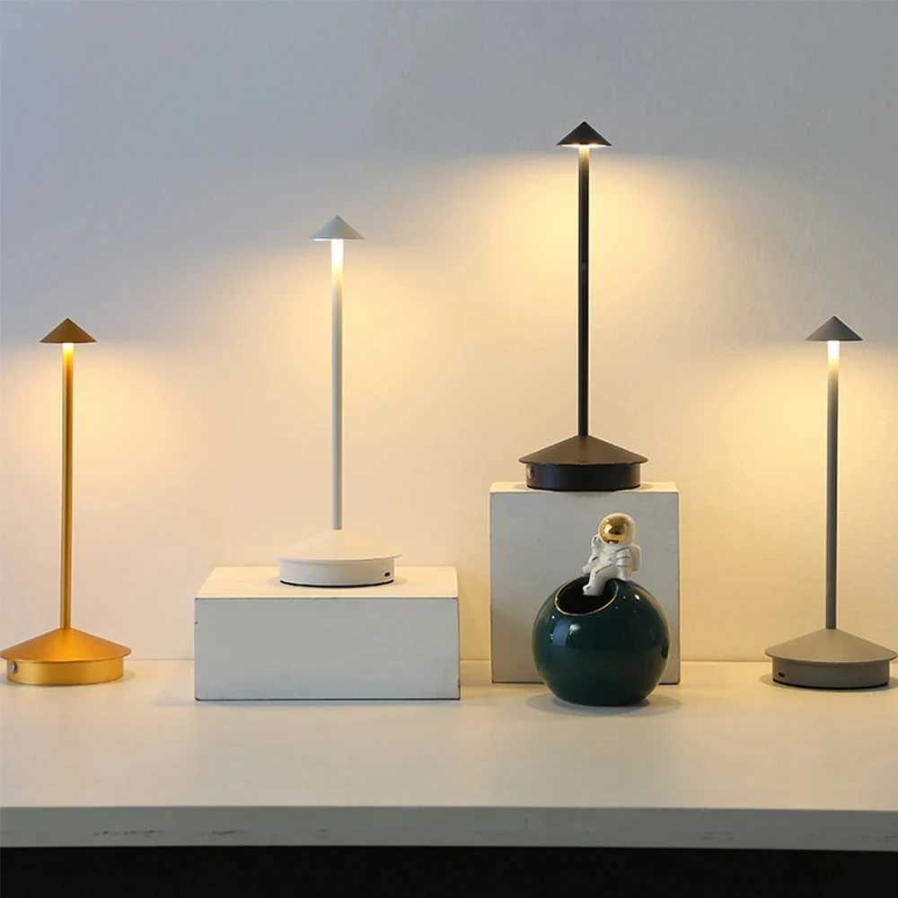 Rechargeable Table LED Lamp Touch Sensor Night Desk Lamp for Restaurant Hotel Bar Bedroom 3 Color Temperatures Stepless Dimming Z250508