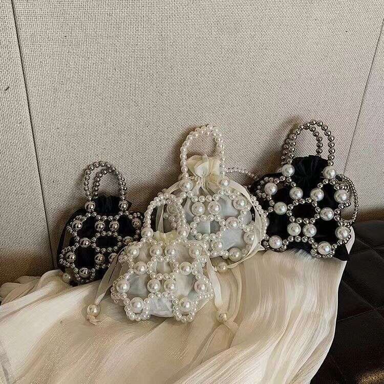 Dinner Bag Dinner Bag Mini Handmade Chain Weaving New Beaded Handheld Fashion Small Pearl Bag KQ KQ