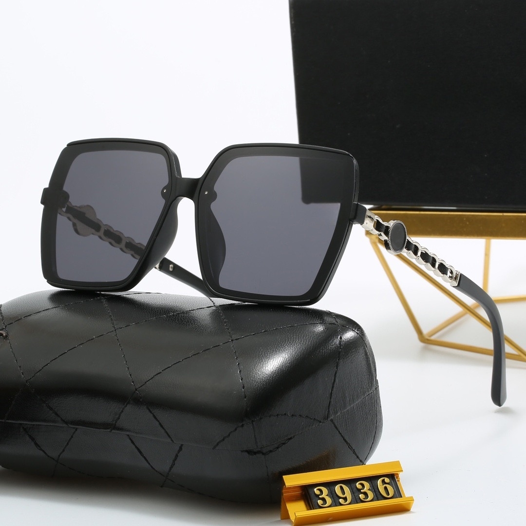 3936 designer sunglasses for women Exquisite Square cat-eye frame logo Color Mixing goggles Beach UV protection UV400 polarized men sunglasses Exquisite gift box