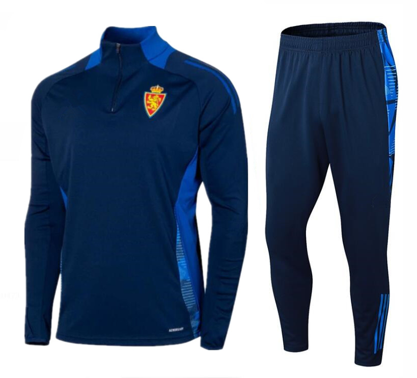 2024 2025 Real Zaragoza Soccer tracksuit 24 25 BERMEJO GIULIANO SIMEONE training suit Football chandal adult boys tracksuits jogging sets survetement