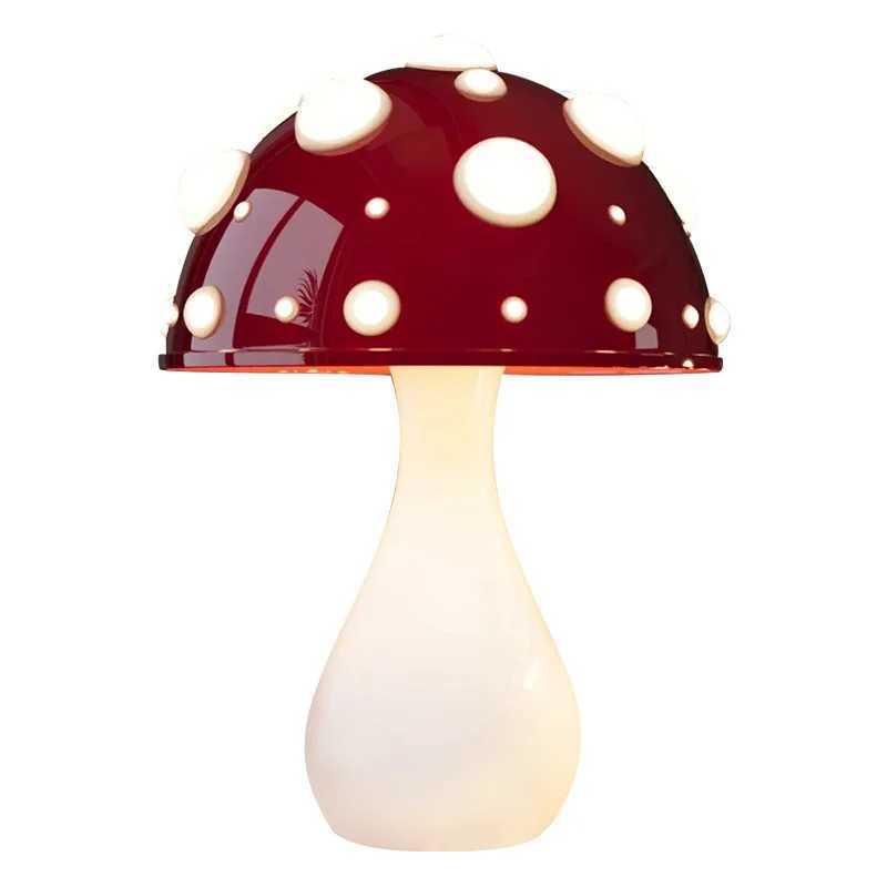 Amanita mushroom lamp with LED tri color bulb AC or USB warm light biomimetic flying agar table lamp suitable for Livingroom Bedside hotel Z250508