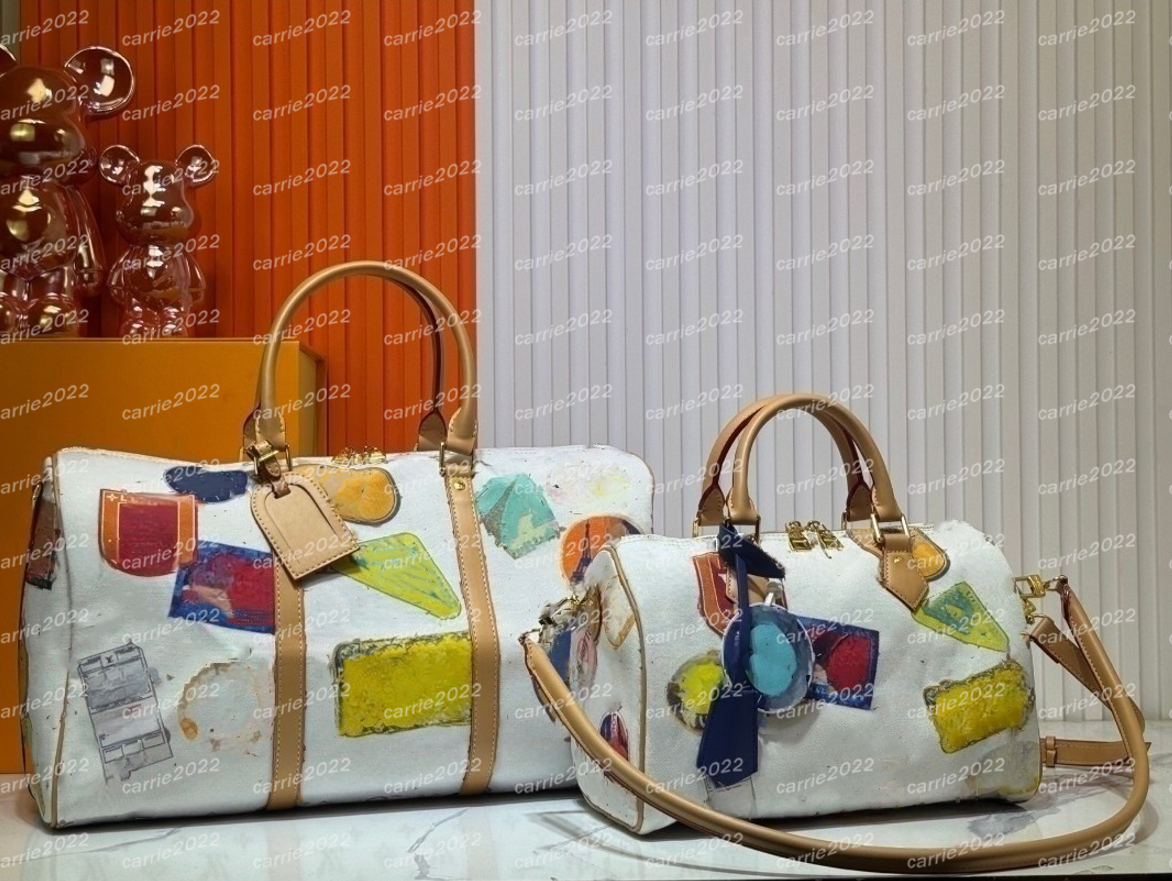 AAA Women trendy Large Shoulder bag Designer Weekend bag tote Travel crossbody bag Boho Speefhdys S30bags Travel handbags Man duffle bag Pillow bags 12243 White