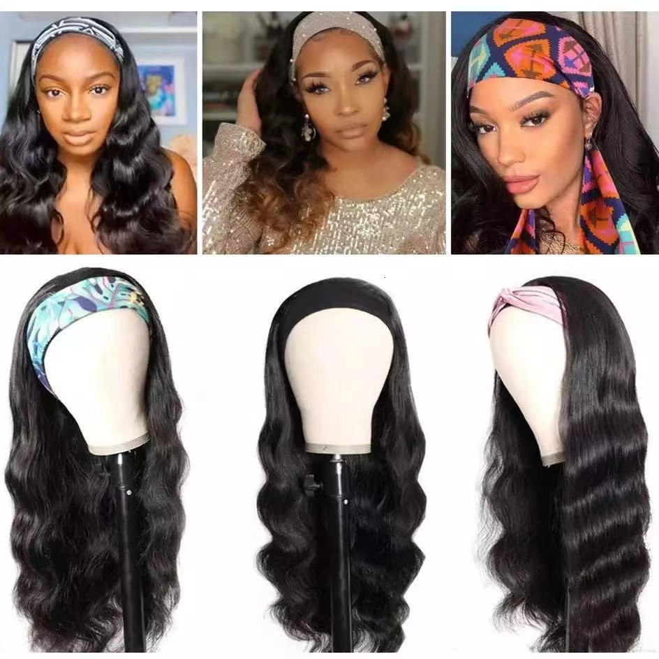 fashion Wig headband wig big wave long curly hair synthetic mechanism ribbon headband