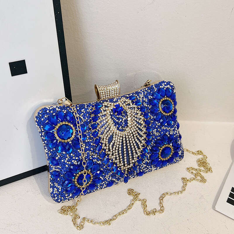 Dinner Bag Dinner Bag Banquet Sparkling Diamond Handbag One Shoulder Diagonal Cross Women S Qipao Evening Dress Bag Fashionable And Casual High End KQ