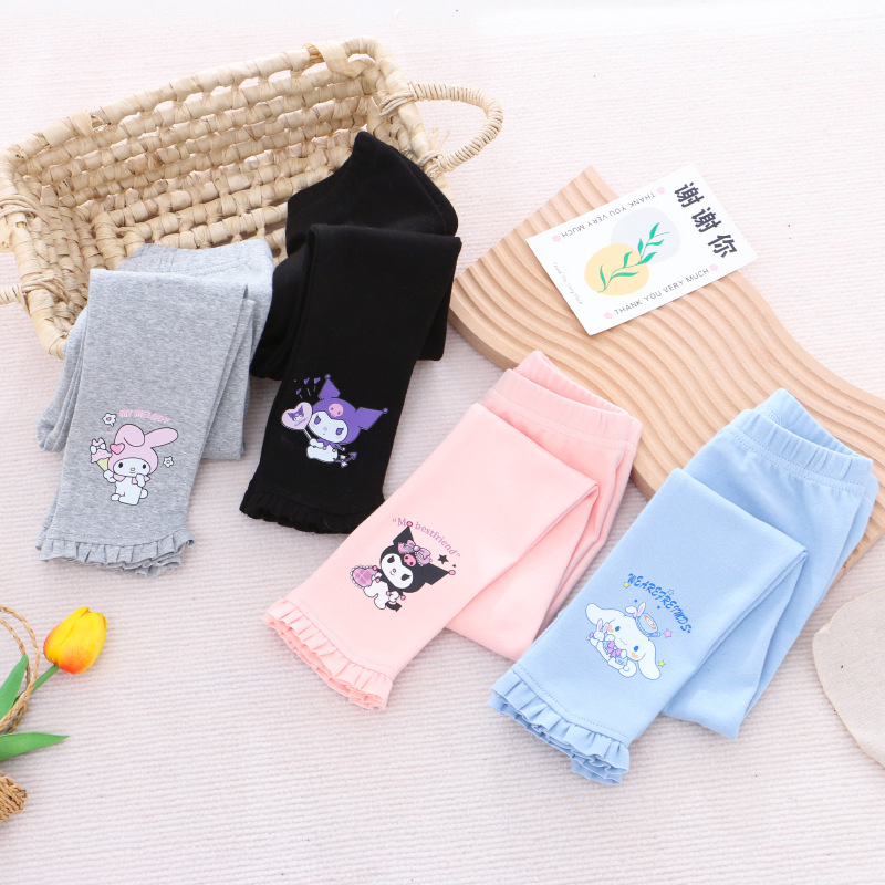 DISNEY Frozen Elsa princess kids designer clothes Children's clothes Girl leggings autumn children clothes long pants elastic pants inner and out