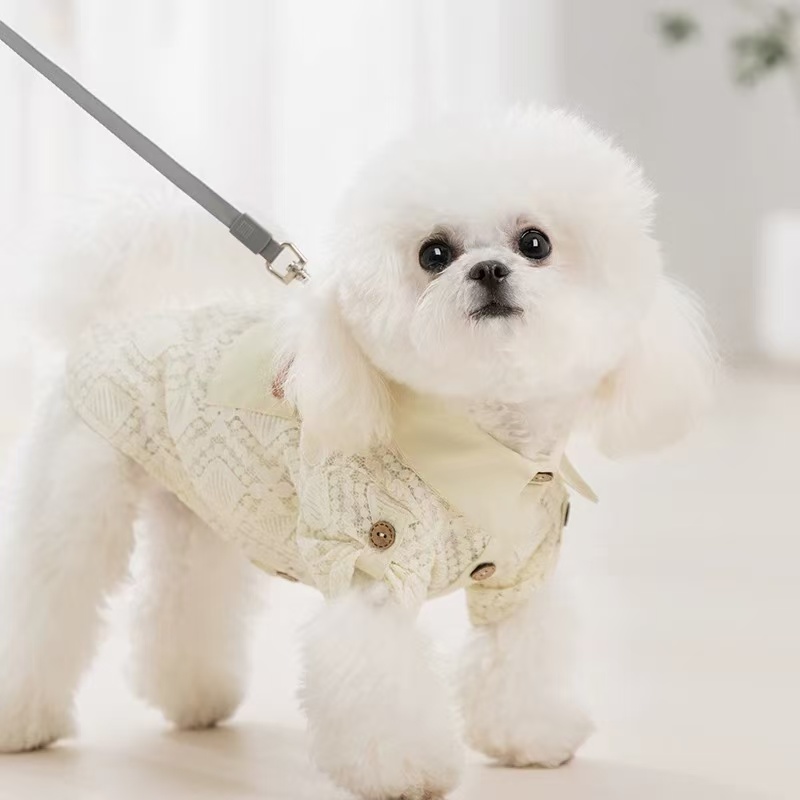 T00166 Hippie dog new lace shirt puppy spring and summer thin pet Schnauzer West Highland Teddy Bichon clothes