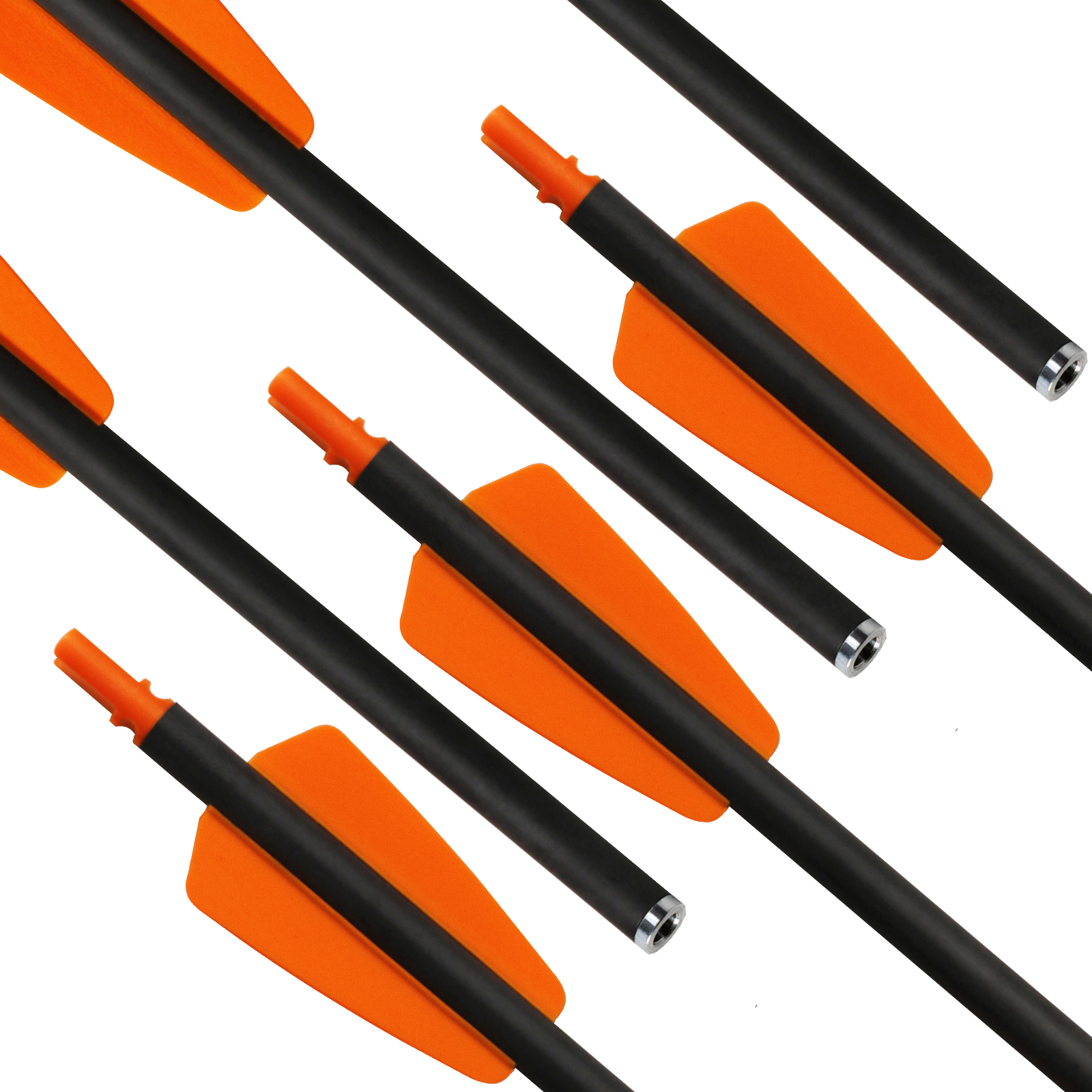 Crossbow Bolts without Arrow Tips 7.5 inch Hunting Arrows Carbon Crossbow Arrows Half-Moon Nocks Archery Targeting Arrow Training Arrows(Pack of 12)
