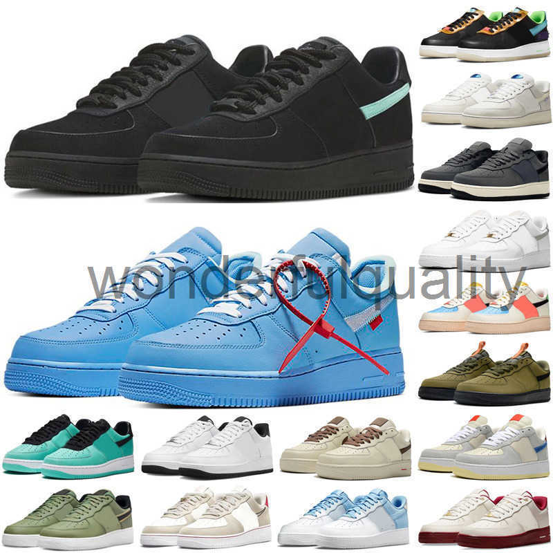 Designer Sneakers 1 Low Mens WomenS Ourdoor Shoes Shadow One low Triple White Pale Ivory Spruce Classic LOWS Trainers Outdoor Sport 36-45