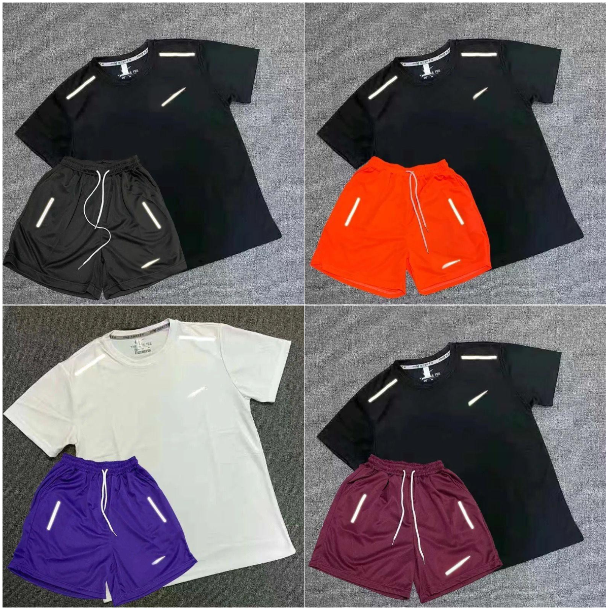tracksuit men Tech Set Designer Tracksuit T Shirts Shorts Two-piece Womens Fitness Suit Print Quick Drying and Breathable Sportswear Basketball T-shirt Jogger