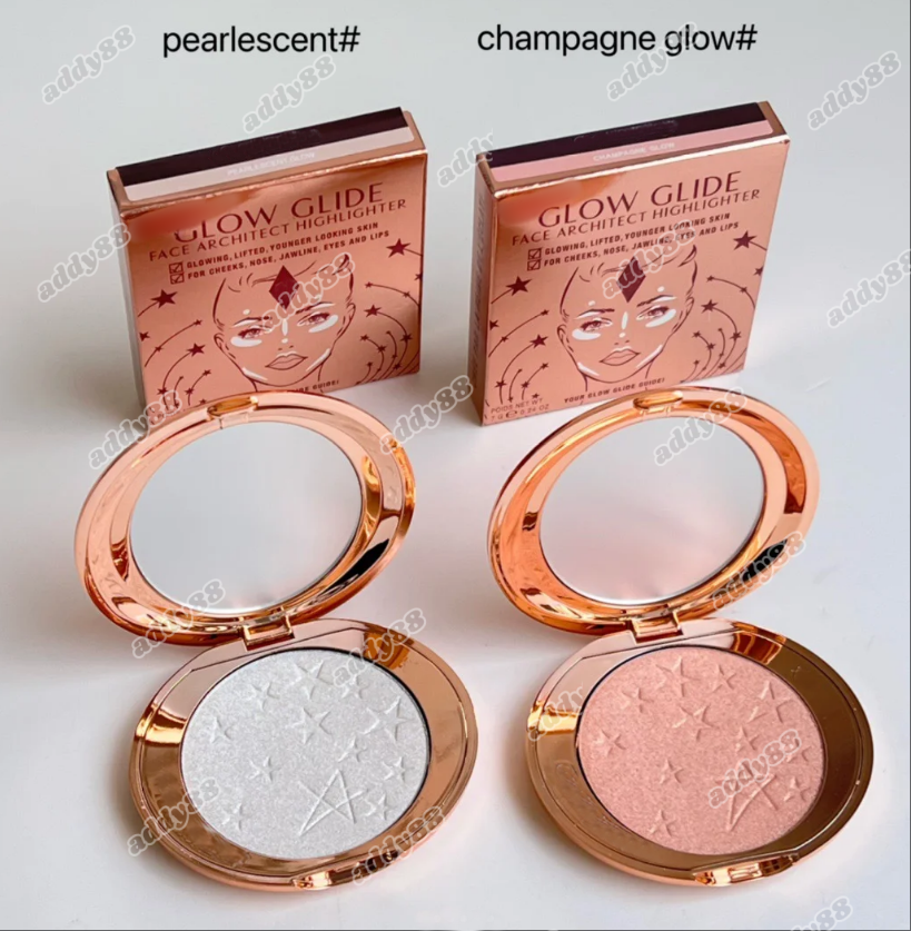 Face Makeup Highlighter Powder 2 Colors Champagne Glow pearlescent Glow 7g Complexion perfecting Micro powder Airbrush Flawless Finish Makeup Palette