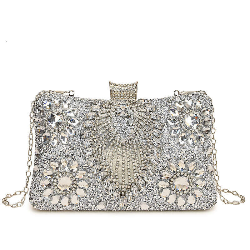 Dinner Bag Dinner Bag Banquet Sparkling Diamond Handbag One Shoulder Diagonal Cross Women S Qipao Evening Dress Bag Fashionable And Casual High End KQ