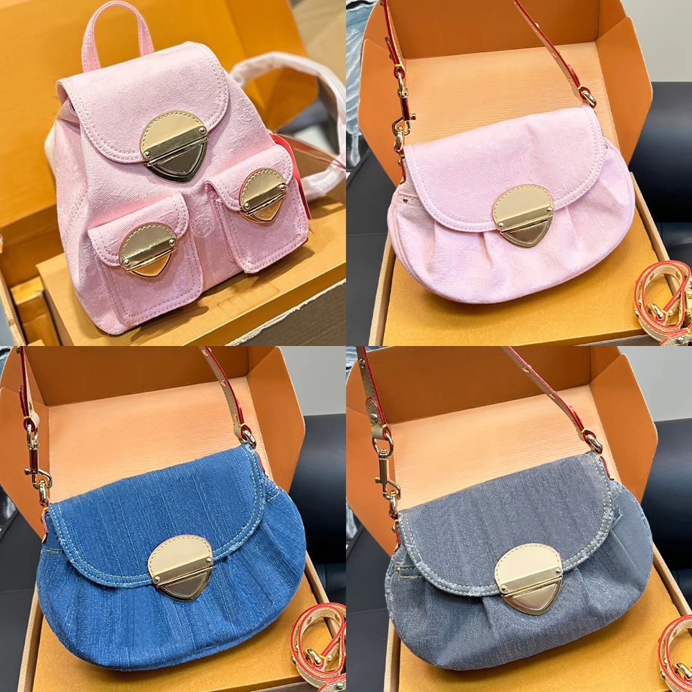 Denim bag Blue designer bag NANO SP jean bag denim crossbody bag handle bag shopping bag cluth bag Drawstring High quality bag