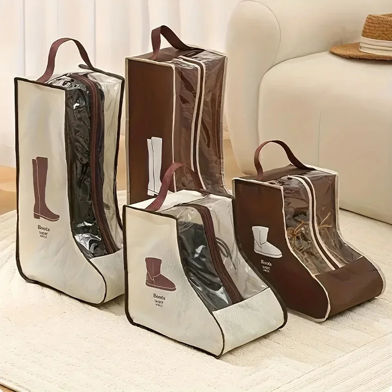 Fashion Portable High Heel Shoe Storage Bag Organizer Long Cycling Rain Boots Dustproof Travel Shoes Cover Chain 250428s