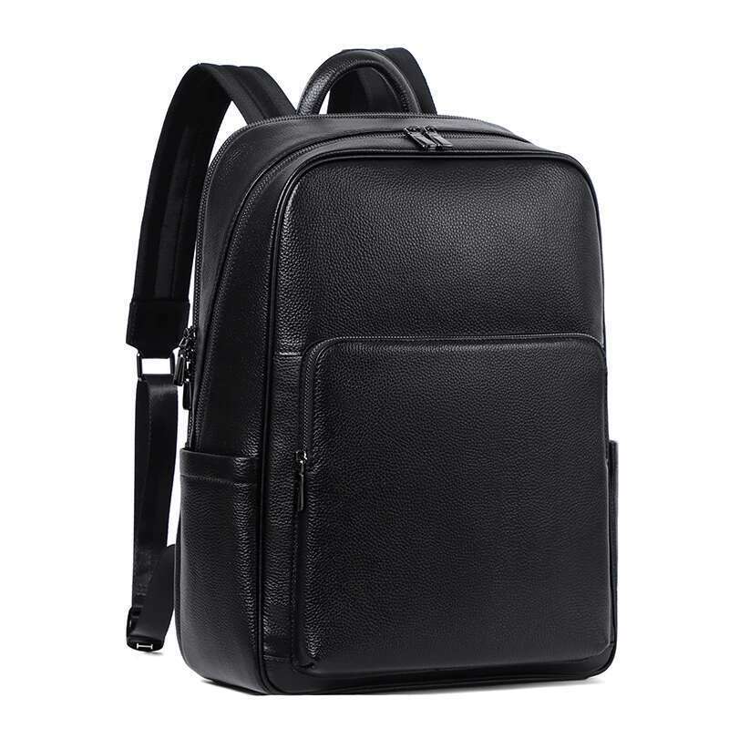 100% Cow Genuine Men Backpacks Fashion Real Natural Leather Student Backpack Boy Brand large Computer Laptop Bag